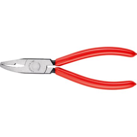 Knipex Pinza per Vetrai - con Becchi Curvati Bonderizzata Nera, Rivestiti in Resina Sintetica 160 Mm 91 51 160