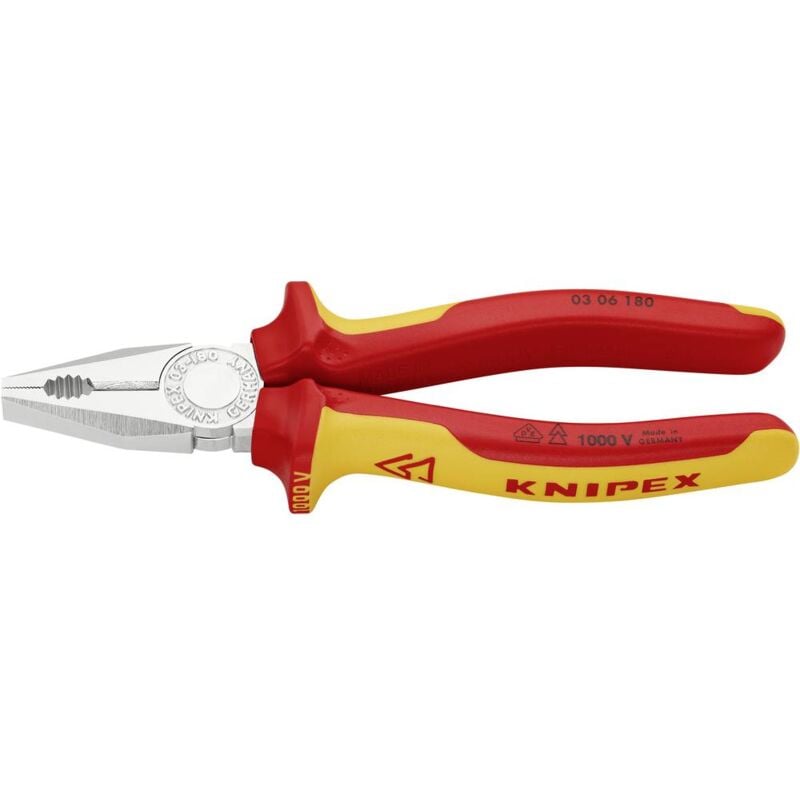 Image of Knipex 03 06 180 VDE Pinza universale 180 mm DIN ISO 5746, DIN EN 60900