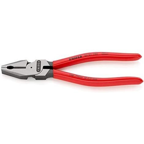 Knipex Pinza Universale Tipo Forte Bonderizzata Nera, Rivestiti in Resina Sintetica 180 Mm 02 01 180