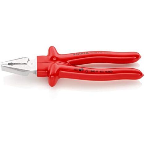 Knipex Pinza universale tipo "forte" isolati ad immersione, collaudati VDE 225 mm - 02 07 225