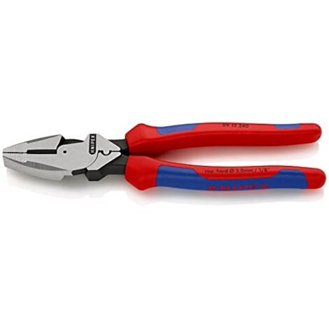 Knipex Pinza Universale Tipo Forte "Lineman'S Pliers" Modello Americano Bonderizzata Nera, Rivestiti in Materiale Bicomponente 240 Mm 09 12 240