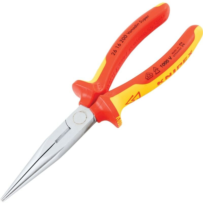 Knipex - Snipe Nose Chrome Plated Side Cutting Pliers 200mm