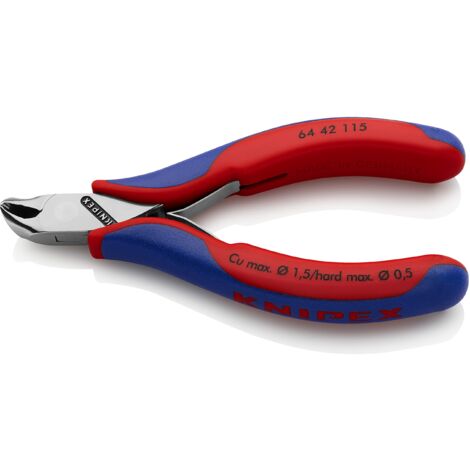 Knipex Tronchese per Elettronica con Tagliente Frontale Rivestiti in Materiale Bicomponente 115 Mm 64 42 115