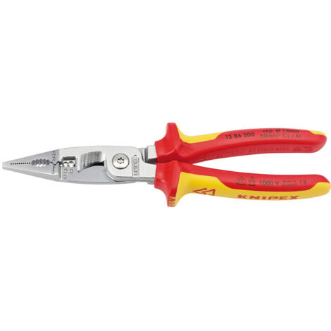 Knipex VDE 200mm Electricians Universal Installation Pliers (31460)