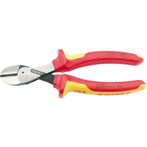 Knipex VDE Fully Insulated X-Cut High Leverage Diagonal Side Cutters (54087)