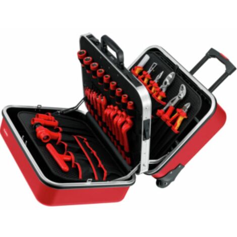 KNIPEX Werkzeugkoffer BIG Twin Move RED Elektro mit Werkzeugen