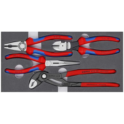 Knipex Zangen-Set in Schaumstoffeinlage, 4-tlg., Art.Nr. 00 20 01 V15