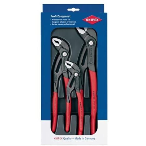 Knipex Zangensatz Cobra®-Paket Inhalt 3-teilig grau atramentiert Kunststofftiefziehteil