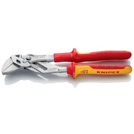 Knipex Zangenschlüssel  Länge 250 mm Spannweite 46 mm verchromt Mehrkomponenten-Hüllen VDE