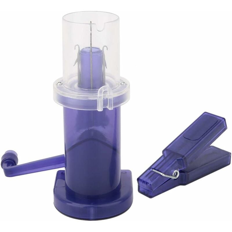 Outil de tricot, outil de couture à tricoter bleu, machine à tricoter, tisserand à tricoter à main pour bricolage, mini machine à tricoter, bobine