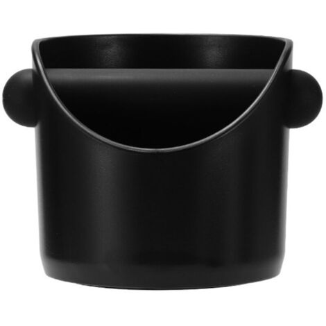 Knock Box Noir Boite à Café Espresso Knock Boxs Réutilisable Coffee knock box Poubelle à Expresso Pot Bac à Marc de Café avec Barre de Frappe Amovible pour Coffee Machine (10x10x11cm)