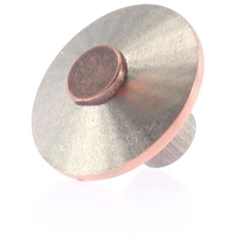 Knopf Jaya ø 38 mm, Tiefe 25 mm, Zinkdruckguss verzinnt antik/Seiten aufgehellt