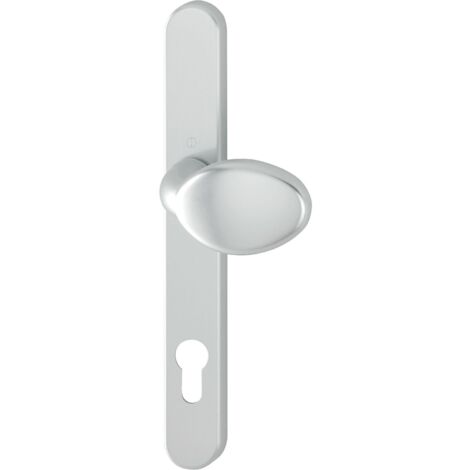 Knopfschild außen - fest PZ92, verdeckt geschraubt, Aluminium silber eloxiert