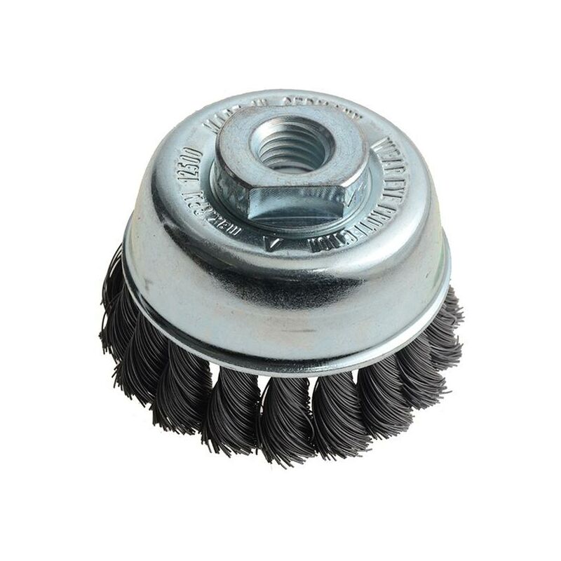 Lessmann ® - Lessmann Knot Cup Brush 65mm M14x2.0, 0.35 Steel Wire LES482117