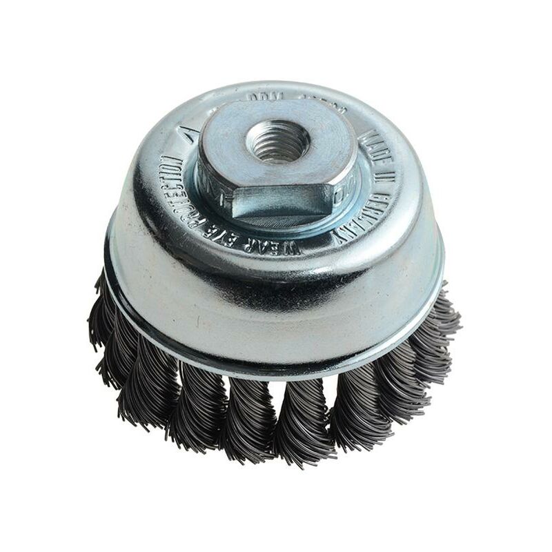 Lessmann® Lessmann Knot Cup Brush 65mm M10x2.0, 0.50 Steel Wire