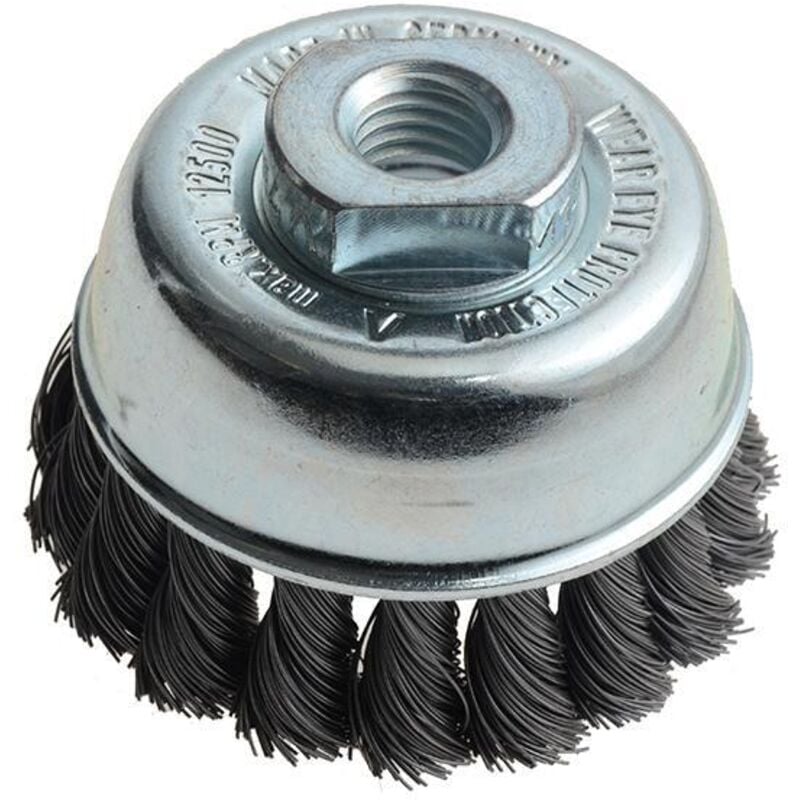 Lessmann ® - Lessmann Knot Cup Brush 65mm M14x2.0, 0.35 Steel Wire LES482117