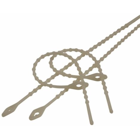 Knotenbinder 150 mm, wiederlösbar, 25 Stück, transparent Kabelbinder