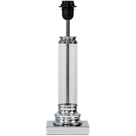 MINISUN Knowles Modern Clear Glass Column Design Touch Table Lamp Base