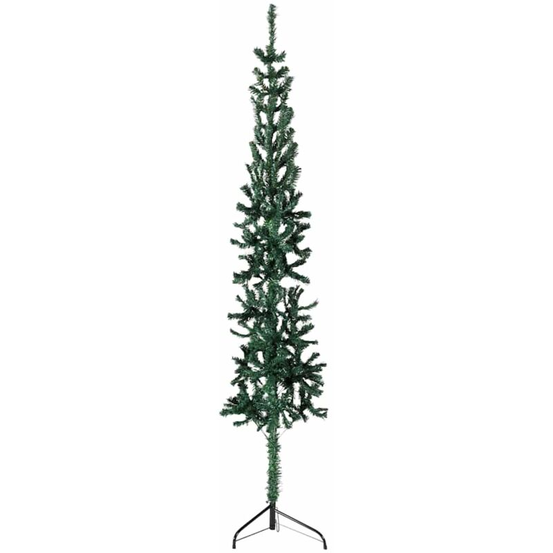 Künstlicher Halb-weihnachtsbaum Mit Ständer Schlank Grün 150 Cm Vidaxl