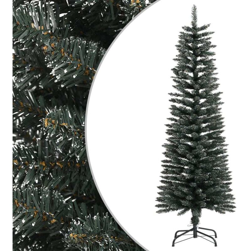 Künstlicher Weihnachtsbaum Mit Ständer Schlank Grün 120 Cm Pvc Vidaxl