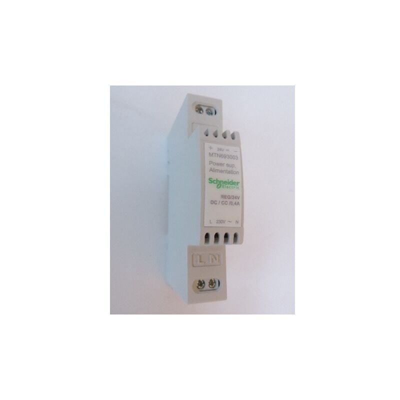 Schneider Electric - Alimentation modulaire 230VCA- 24VDC 0.4A sortie 10W max 2 pas de 9 mm pour application domotique knx schneider MTN693003