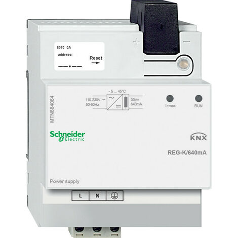KNX - alimentation de bus - 640mA max - 64 participants - 8 pas de 9mm (MTN684064)