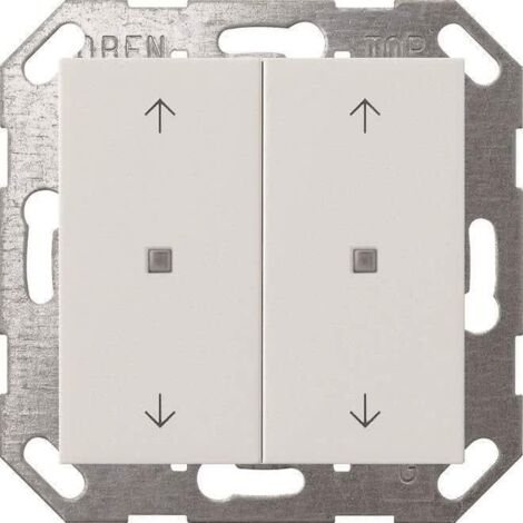 KNX bouton bascule 2f flèches système 55 blanc pur brillant