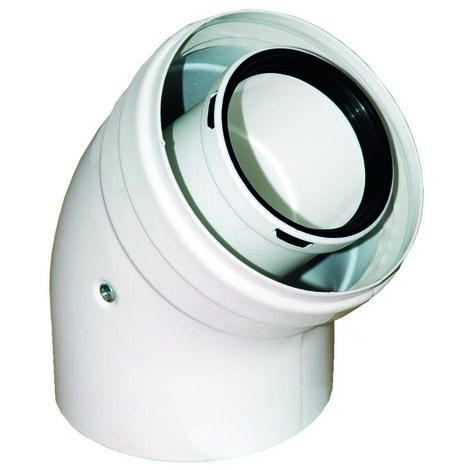 Koaxialer 45°-Bogen mf