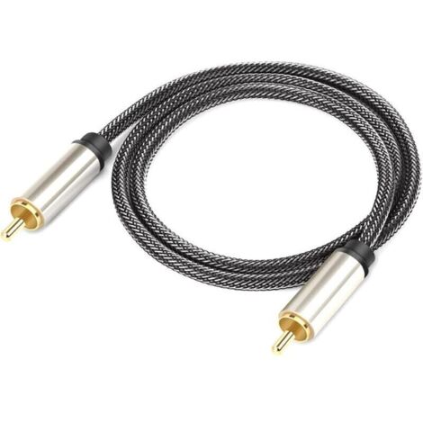 Koaxiales digitales Audiokabel, HiFi 5.1 SPDIF RCA auf RCA Stecker auf Stecker, für digitale Audio- und Composite-Videokabel (Größe: 1,5 m)