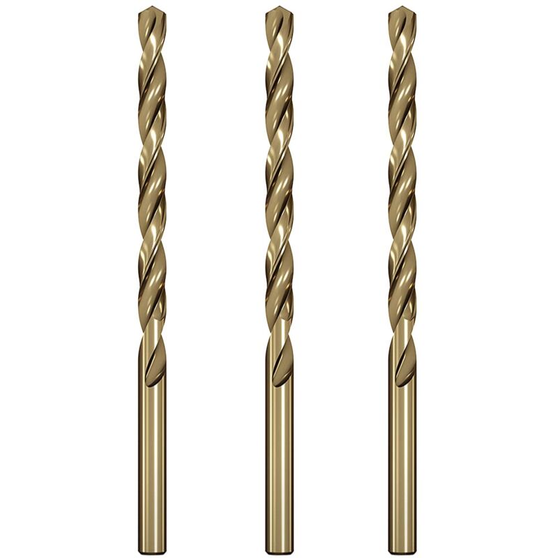Kobalt-Bohrer-Set 0,65 cm x 14,6 cm. Extra langer Flugzeug-Tieflochbohrer – 3-teilig