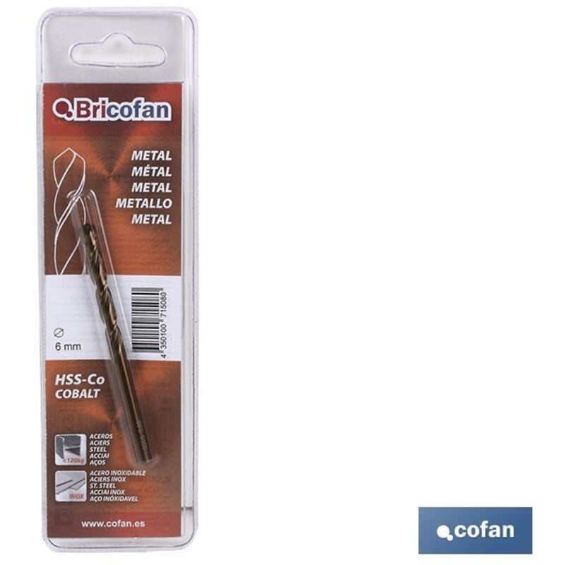 Bl 1 Stück Hssco-Bohrer DIN338 Bri Cofan 6,5 mm