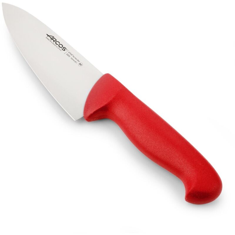 Kochmesser Arcos Farbe - Prof 292022 Edelstahl Nitrum Und Mango Ergonomische Rote Polypropylenklinge Und 15 Cm Klinge, Vitrine