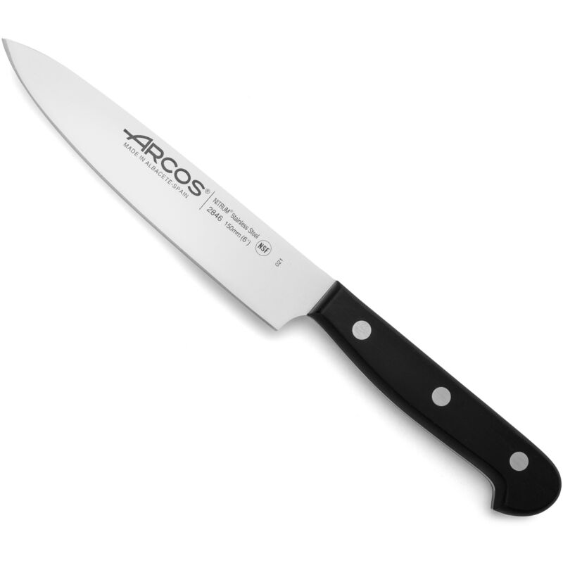 Kochmesser Arcos Universal 284604 aus Nitrumstahl, mit Mango aus Polyoxymethylen und 15 cm Klinge im Koffer