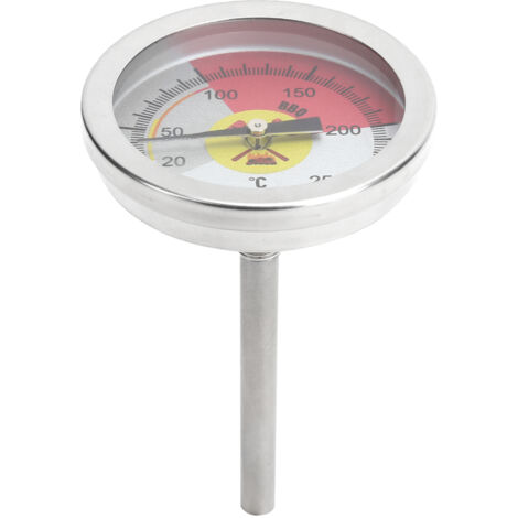 Kochthermometer 0-250℃ für Backofen und Grill, Edelstahl mit Nadel