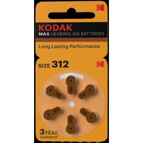 Kodak apparecchio acustico 312 batteria monouso zinco-aria