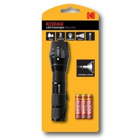 KODAK LED FLASHLIGHT ULTRA TACTICAL TORCH 290 LM + 3XAAA - 30418363