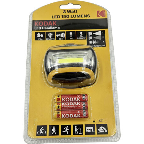 Kodak  LED Stirnlampe batteriebetrieben 150 lm  887930413861