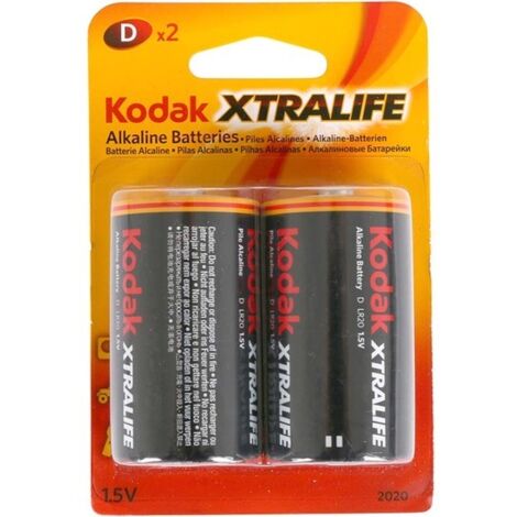 KODAK XTRALIFE PILAS ALCALINAS D LR20 1.5V