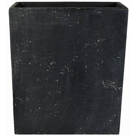 köhko® Blumenkübel Raumteiler aus Fieberglas übertöpfe Pflanzkübel für Innen und Draußen 65x30x80 cm dunkelgrau