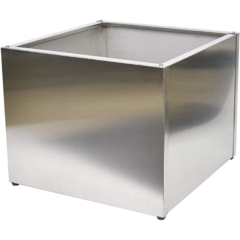 Köhko® Designer Pflanzkübel aus Edelstahl Pflanzgefäß QUADER 60x60x50 cm