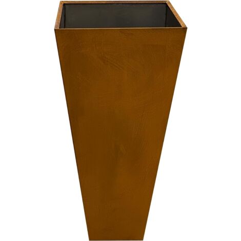 Köhko® Designer-Pyramidenkübel aus Cortenstahl Vina Höhe von 75cm Pflanztopf in Edelrost-Optik