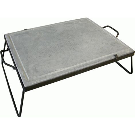 Koem bistecchiera con telaio 25x50 cm in pietra naturale ollare con manici e piedi di sostegno spessore 2 cm lavica barbecue griglia Naturale 25x50 cm