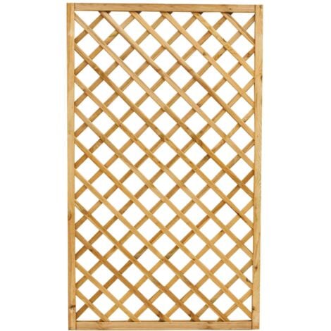 Koem Panneau grillage' rectangulaire en bois de pin impre'gne' en autoclave 35 120xH180 cm pour meubler jardins et terrasses