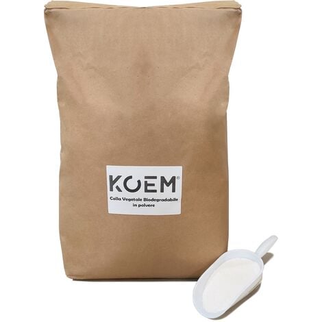 Koem colla collante in polvere extra forte per affissioni manifesti carta da parati vegetale biodegradabile made in Italy