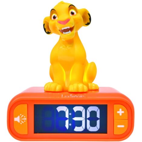 König der Löwen 3D-Wecker Mit Nachtlicht und Simba-Sounds