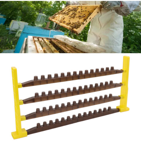 [Königinnen-Aufzuchtrahmen] + Professionelle Imkerei + Multifunktional + [Robuster Kunststoff, Schnellmontage] - Königinnenzellenrahmen mit sicherer Verriegelung (L=23/21,5 cm, 2 Leisten) - Vielseitig