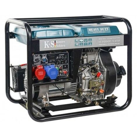 Könner & Söhnen 6.5kw diesel Groupe électrogène déma élec mono/tri KS 8100HDE-1/3ATSR - bleu