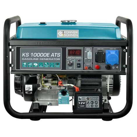 Könner & Söhnen – Générateur à essence 8 kW – Moteur 440 cm³ 4 temps – Autonomie 15h à 50% charge – Régulateur AVR pour performance stable - ATS 8 KW