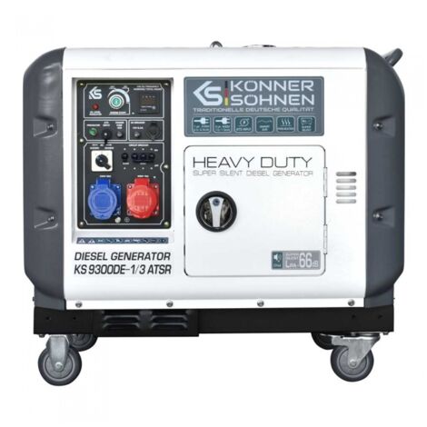 Könner & Söhnen – Groupe électrogène diesel 18 ch – Système de démarrage automatique – Autonomie 8,3 h – Niveau sonore 66 dB – Connecteur ATS - 9300DE-1