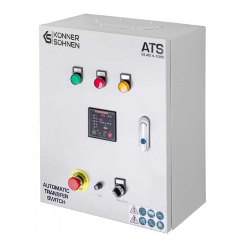 Könner & Söhnen – Inverseur de source automatique 4 pôles 63A – Mode contrôle automatique / manuel – Connecteur 6 broches – Pour réseaux monophasés et triphasés - 9200HDES-1
